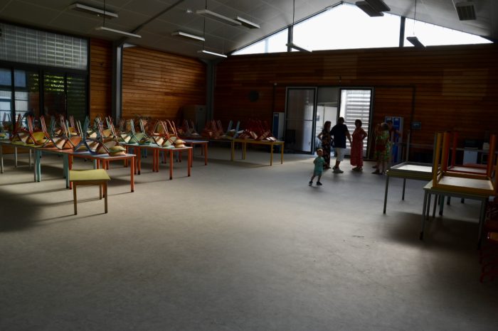 Visite école provisoire5 - août 2024 - La cantine au calme...