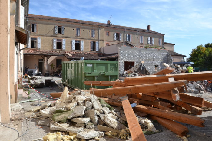 8Chantier démolition école chaze - septembre 2024