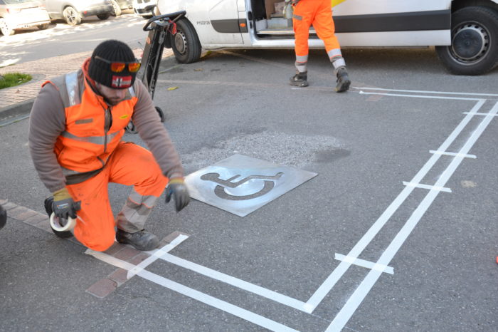 Travaux en ville - février 2025 - Emplacement stationnement PMR