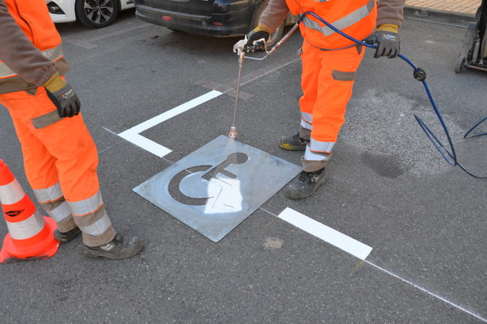 Travaux en ville - février 2025 - Emplacement stationnement PMR