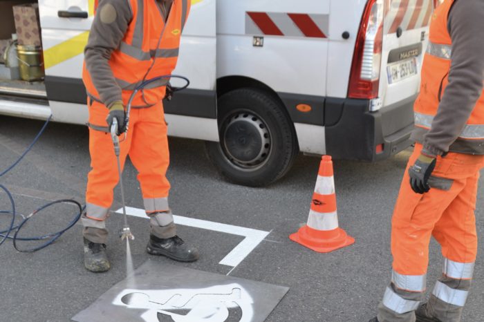 Travaux en ville - février 2025 - Emplacement stationnement PMR